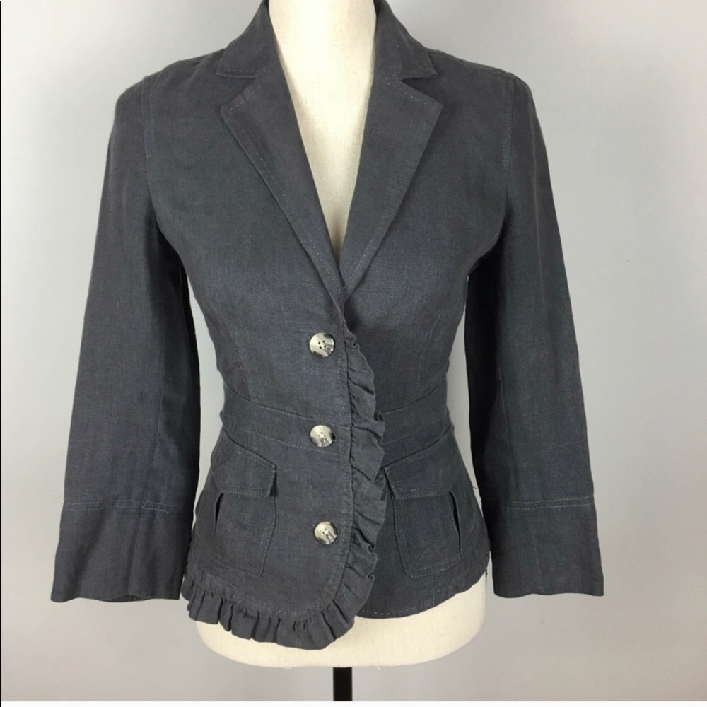 Anthropologie hei hei Gray Blazer.